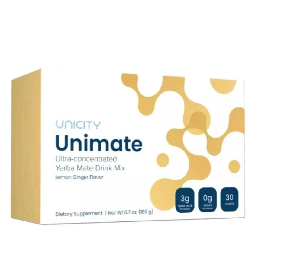 Unimate Yerba Mate Supplement Lemon Ginger 30 Sachets